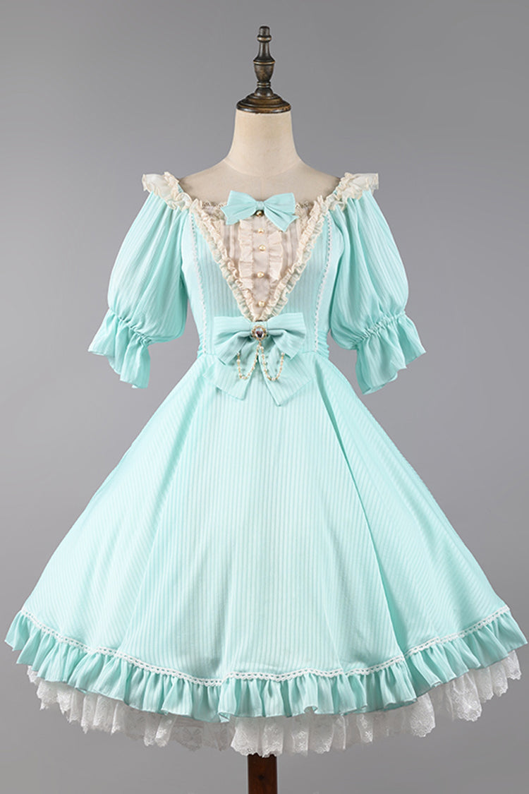 Lolita OP Dress - Midsummer Galaxy, 3 Colors, Bow Detail, Ruffled, Sweet Style - main product image