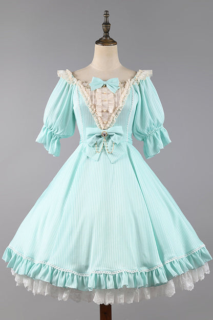 Lolita OP Dress - Midsummer Galaxy, 3 Colors, Bow Detail, Ruffled, Sweet Style - main product image