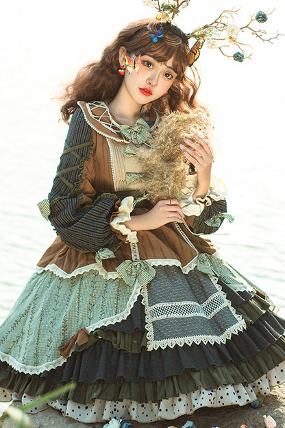 Lolita OP Dress - Multi-Color, Layered, Classic Style, Ruffled - additional product view 3
