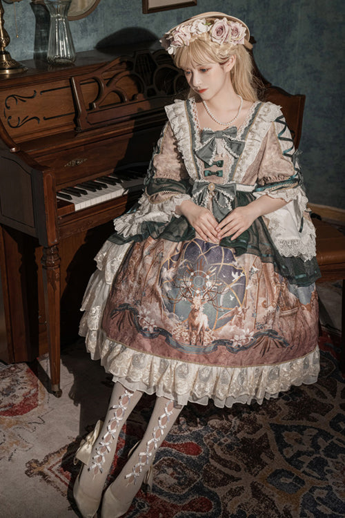 Lolita OP Dress - Multi-Color, Printed, Classic Style - Tea Party One-Piece - additional product view 2