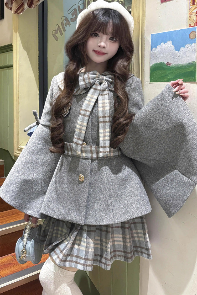 Lolita Outerwear - Chestnut Sea Salt, 2 Colors, Sweet Style, Bow Detail, Ruffled - additional product view 8