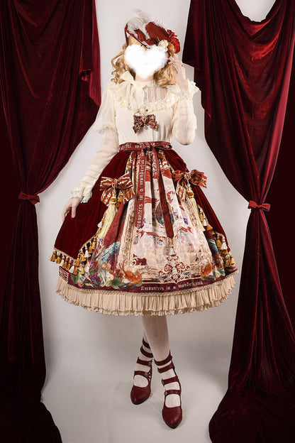 Lolita Outerwear - Kaleidoscope Of Dreams, Red, Printed, Sweet Style - additional product view 2