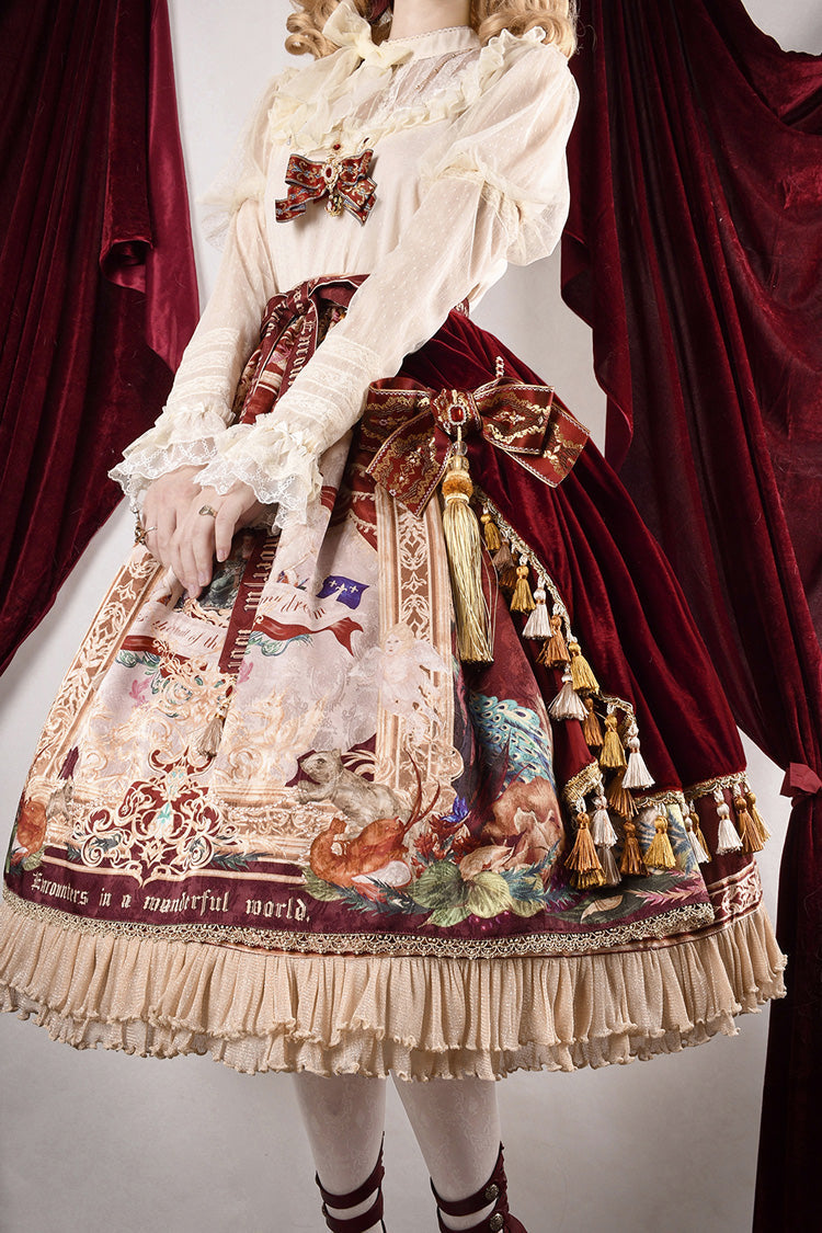 Lolita Outerwear - Kaleidoscope Of Dreams, Red, Printed, Sweet Style - additional product view 5