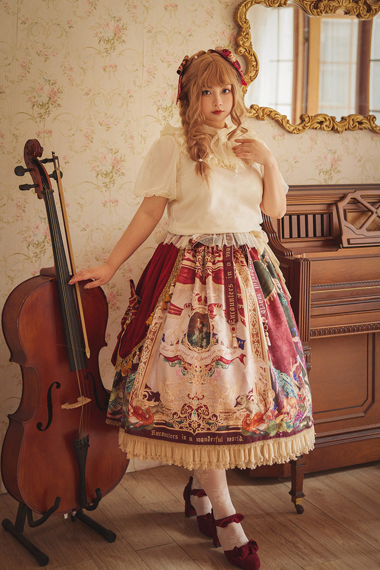 Lolita Outerwear - Kaleidoscope Of Dreams, Red, Printed, Sweet Style - additional product view 6