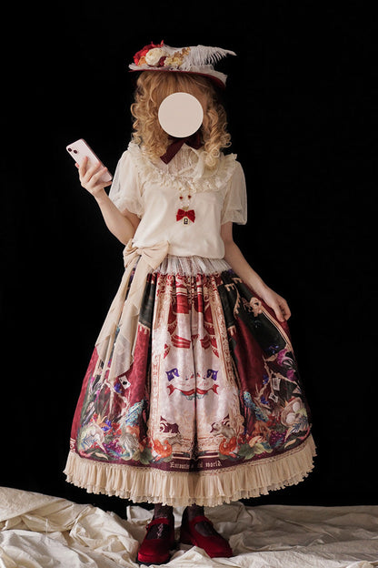 Lolita Outerwear - Kaleidoscope Of Dreams, Red, Printed, Sweet Style - additional product view 11