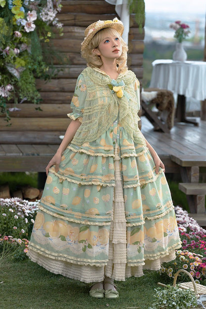 Lolita Petticoat - Lemon Chicken, 2 Colors, Layered, Sweet Style, Ruffled - additional product view 3