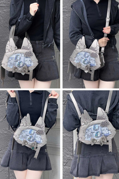 Lolita Shoulder Bag - Cat Ears, 9 Colors, Printed, Gothic Style, Bow Detail - additional product view 14