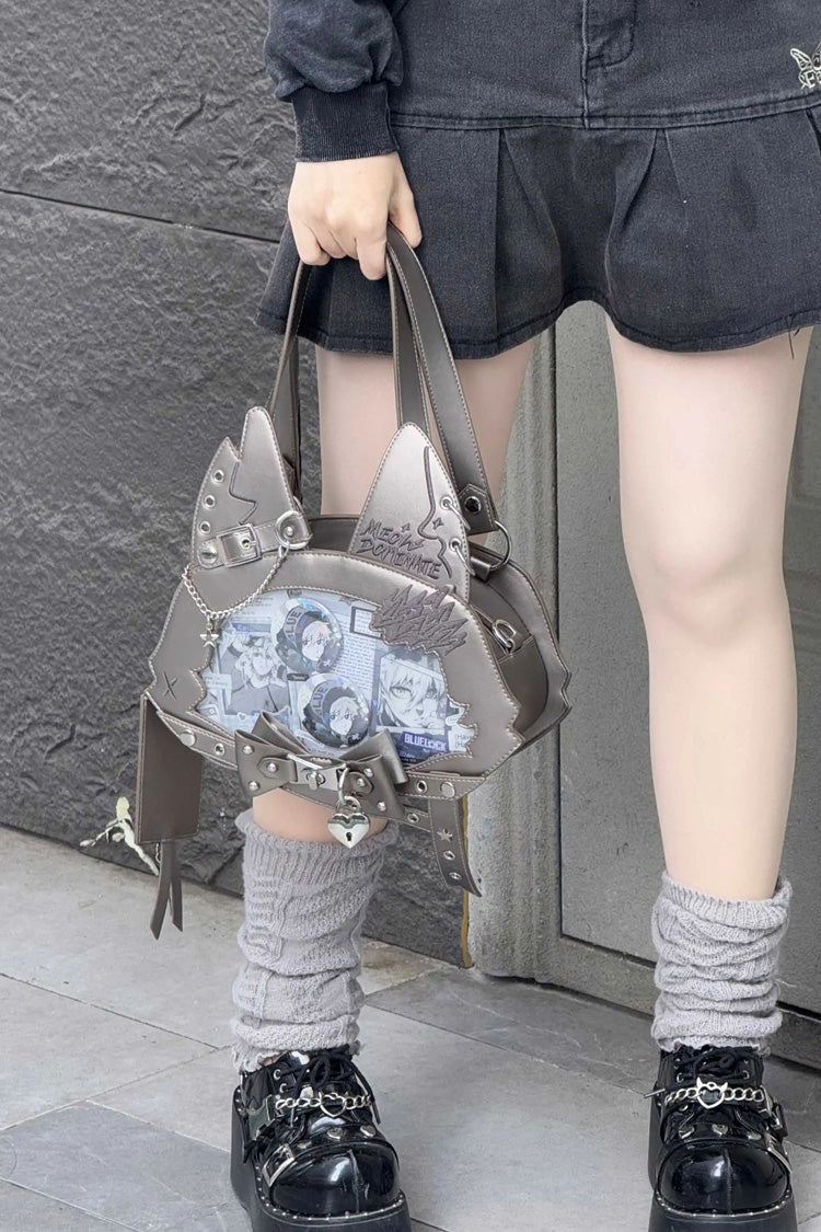 Lolita Shoulder Bag - Cat Ears, 9 Colors, Printed, Gothic Style, Bow Detail - additional product view 16