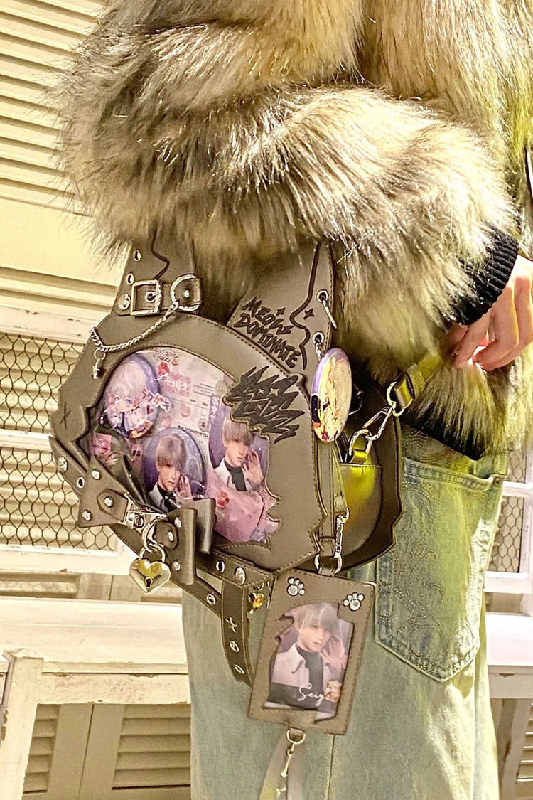 Lolita Shoulder Bag - Cat Ears, 9 Colors, Printed, Gothic Style, Bow Detail - additional product view 22