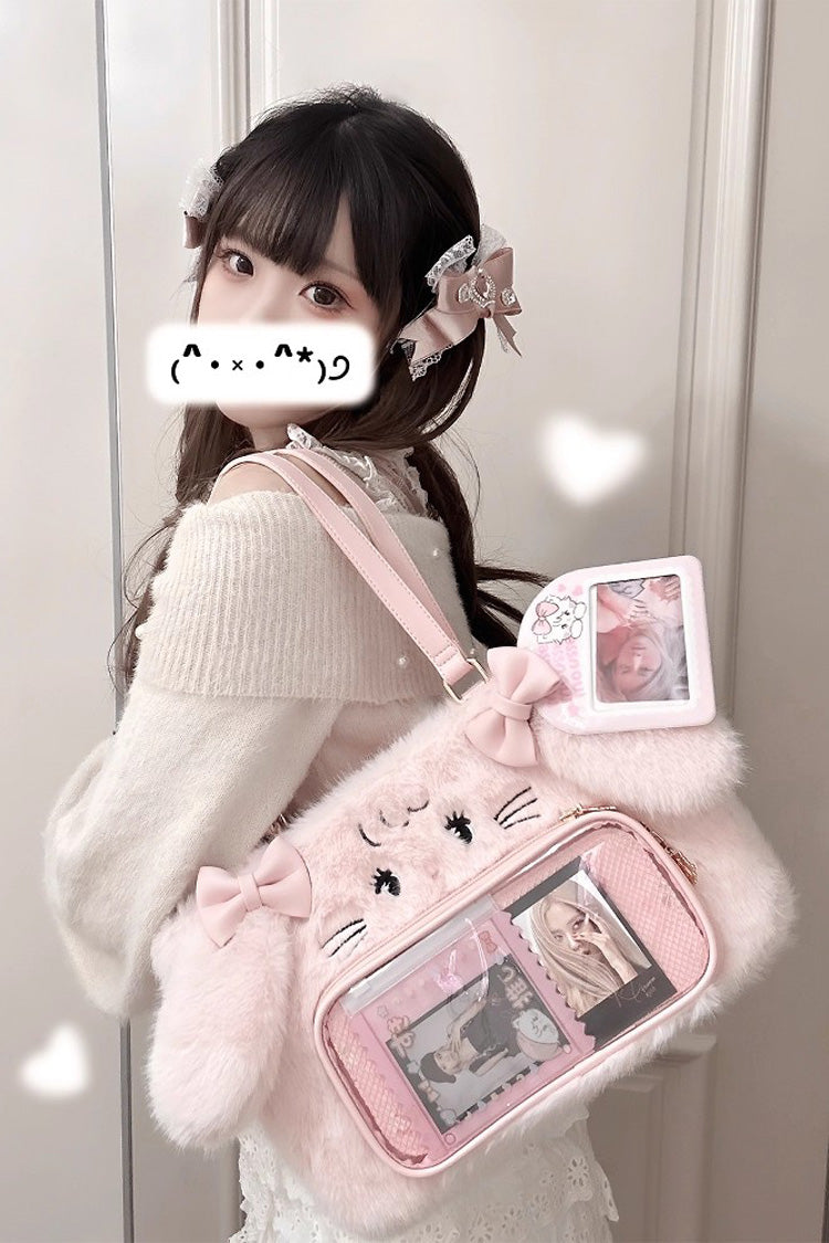 Lolita Shoulder Bag - Cute Bowknot Japanese Bunny, 2 Colors, Bow Detail, Sweet Style - additional product view 3