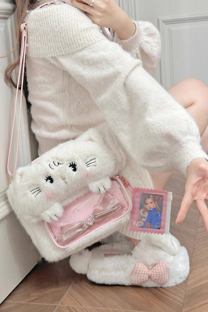Lolita Shoulder Bag - Cute Bowknot Japanese Bunny, 2 Colors, Bow Detail, Sweet Style - additional product view 4