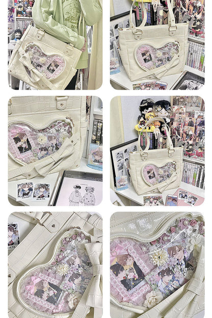 Lolita Shoulder Bag - Floating Amber Transparent Love, 4 Colors, Sweet Style, Bow Detail - additional product view 6