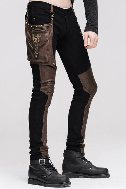 Lolita Shoulder Bag - Party Wear Steam, Black/Brown, Detachable Detail, Men's Style - additional product view 2