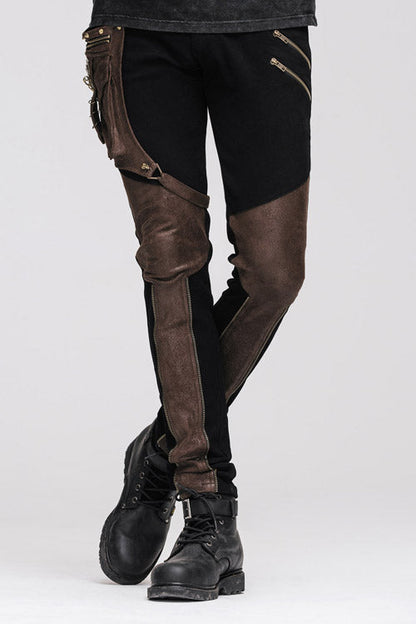 Lolita Shoulder Bag - Party Wear Steam, Black/Brown, Detachable Detail, Men's Style - main product image