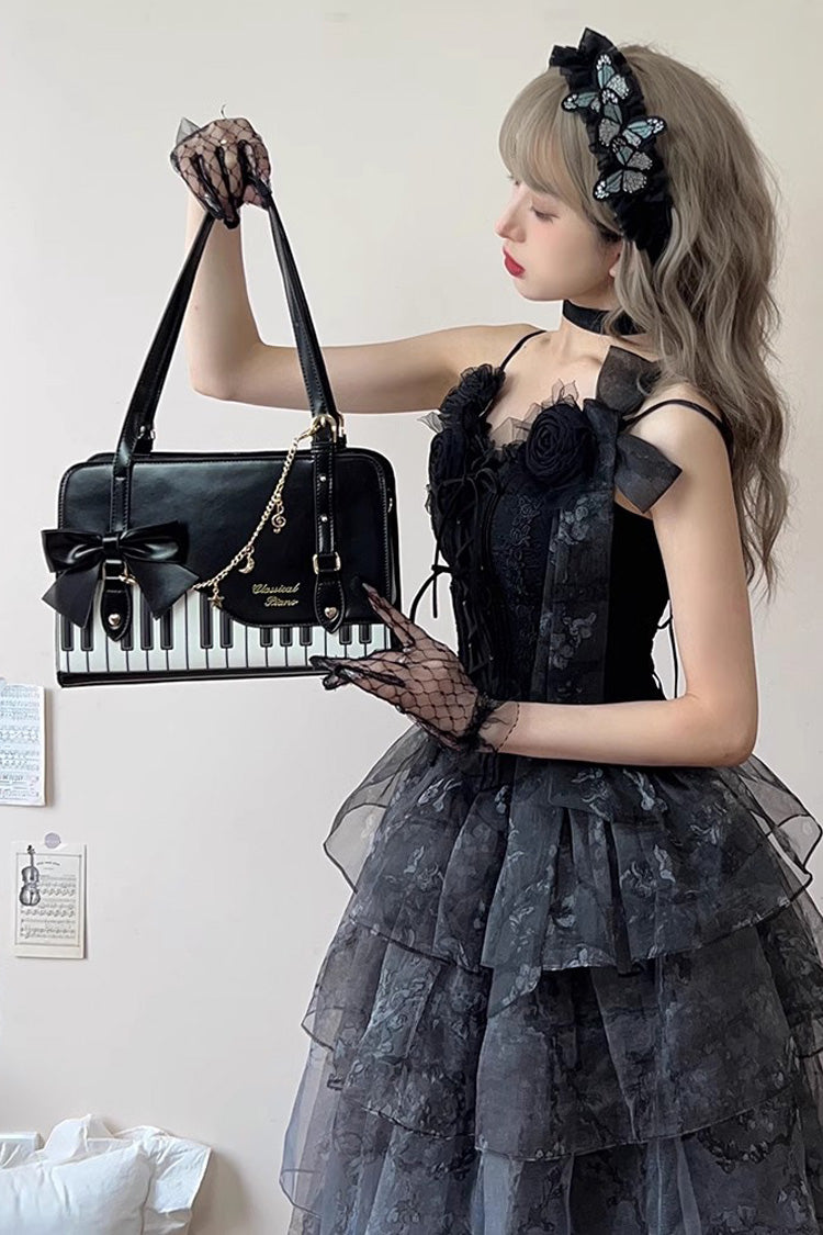Lolita Shoulder Bag - Piano Waltz, 4 Colors, Sweet Style, Bow Detail - additional product view 2