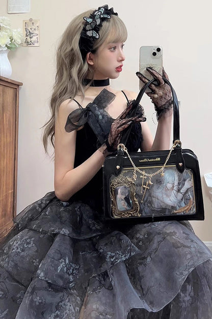 Lolita Shoulder Bag - Piano Waltz, 4 Colors, Sweet Style, Bow Detail - additional product view 5