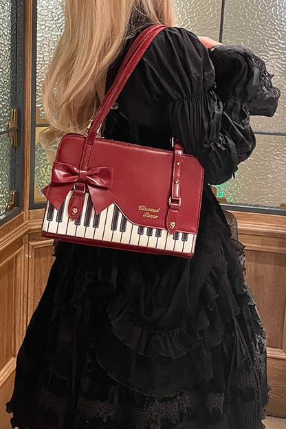 Lolita Shoulder Bag - Piano Waltz, 4 Colors, Sweet Style, Bow Detail - additional product view 7
