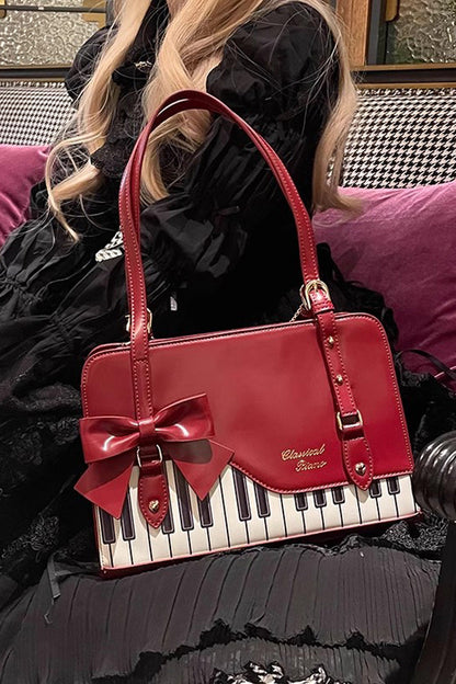 Lolita Shoulder Bag - Piano Waltz, 4 Colors, Sweet Style, Bow Detail - additional product view 8