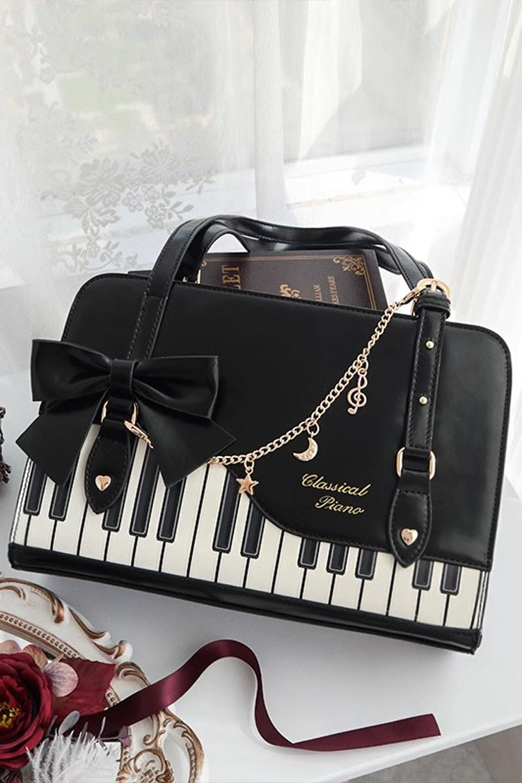 Lolita Shoulder Bag - Piano Waltz, 4 Colors, Sweet Style, Bow Detail - main product image