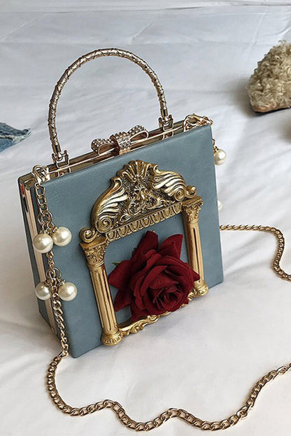 Lolita Shoulder Bag - Rose Pearl Chain, 4 Colors, Gothic Style - main product image