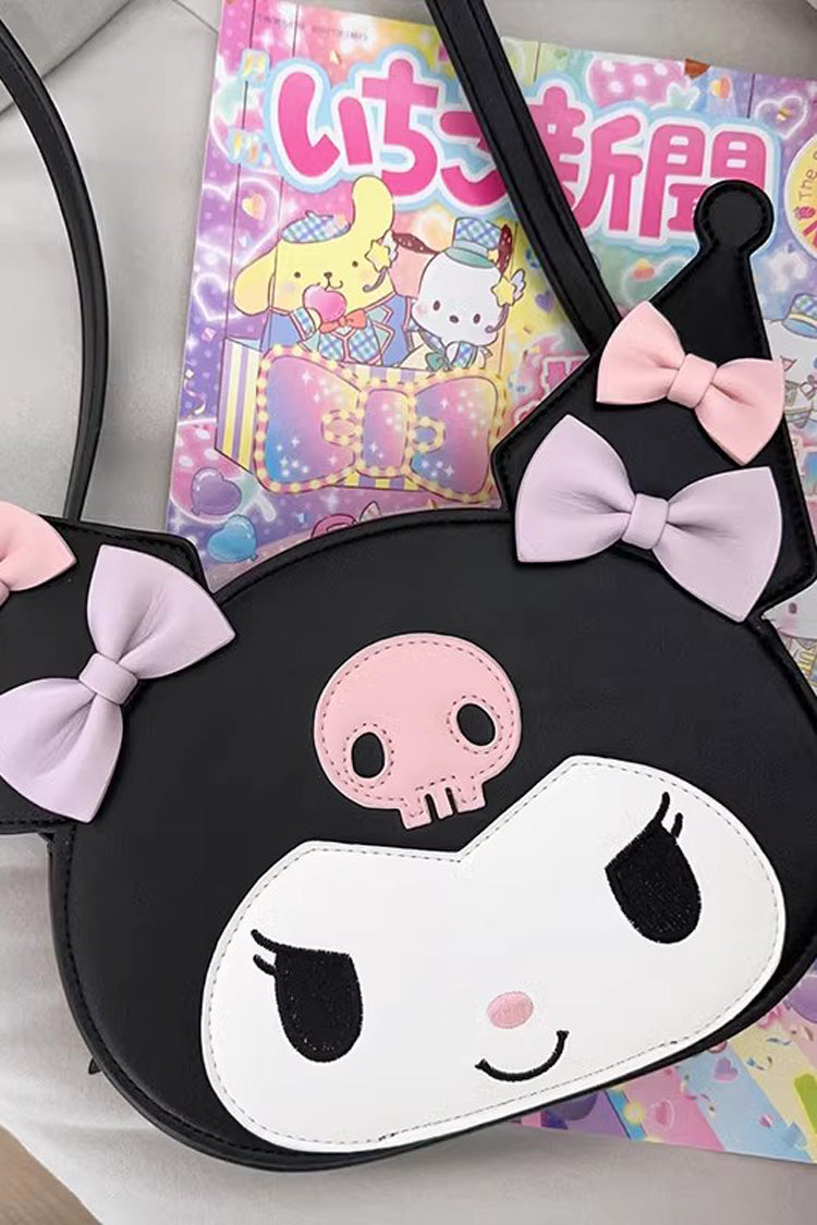 Lolita Shoulder Bag - White/black/pink Kulomi Print, 3 Colors, Sweet Style, Bow Detail - additional product view 2