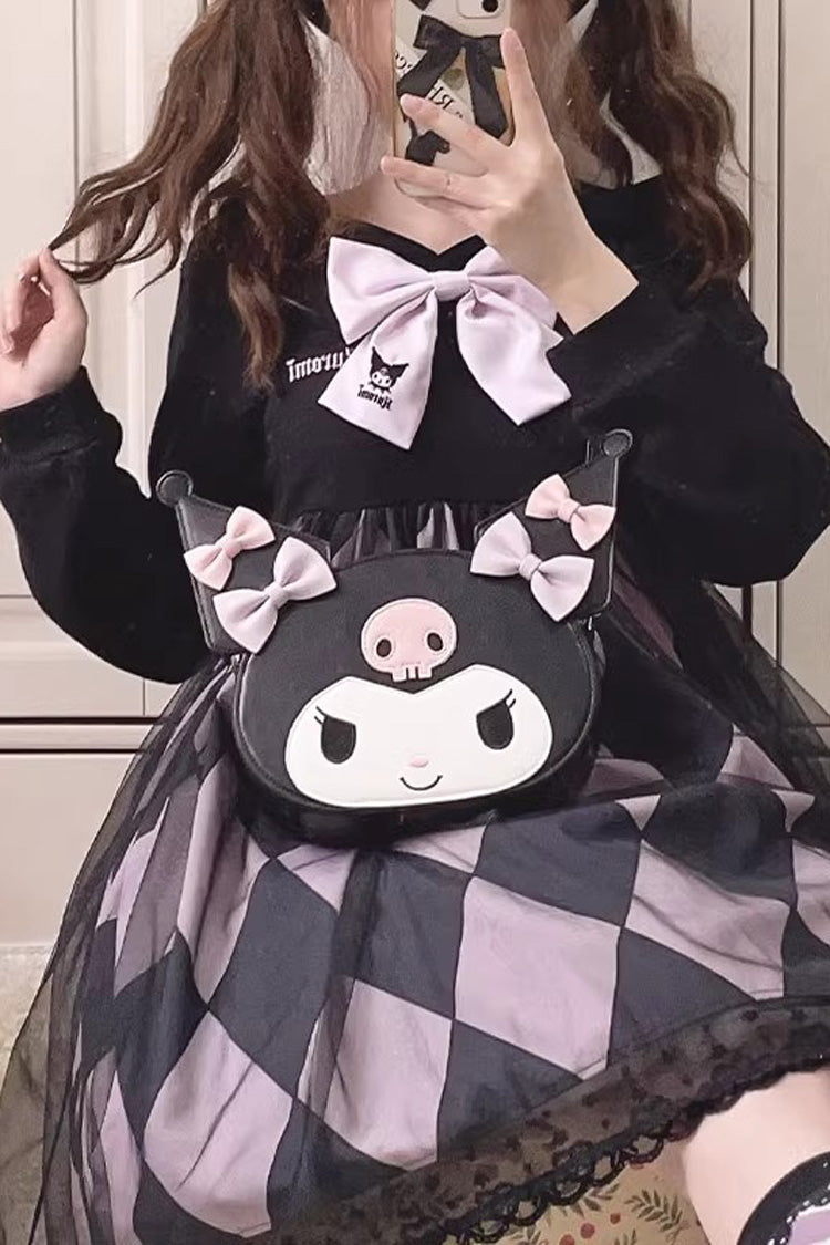 Lolita Shoulder Bag - White/black/pink Kulomi Print, 3 Colors, Sweet Style, Bow Detail - additional product view 4