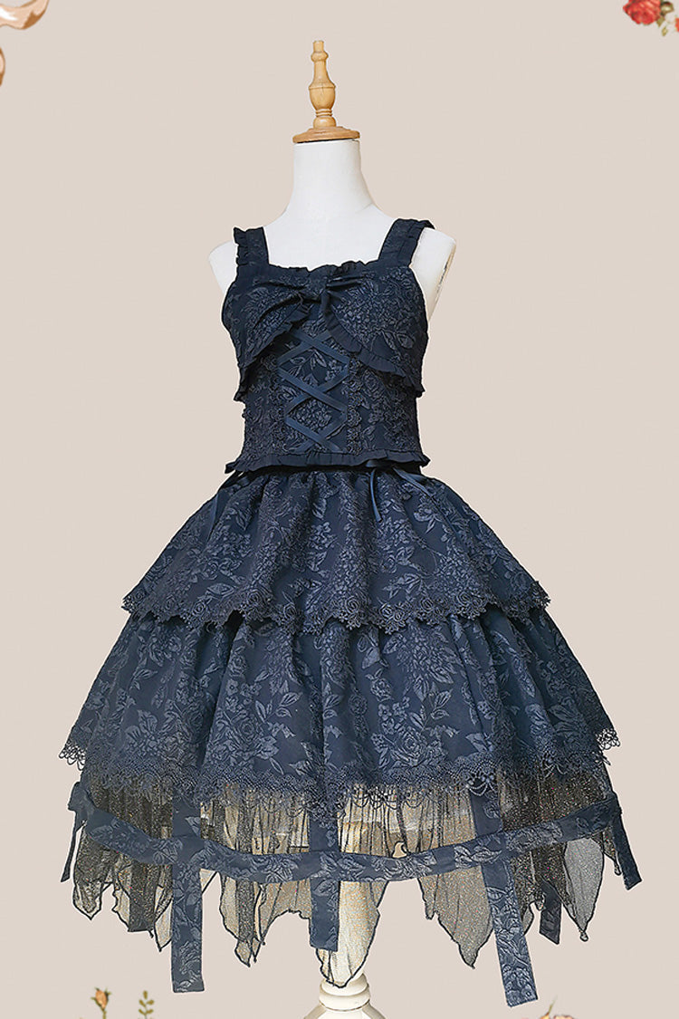 Lolita Skirt - Apprentice Witch, Black, Ruffled, Layered, Gothic Style - additional product view 10