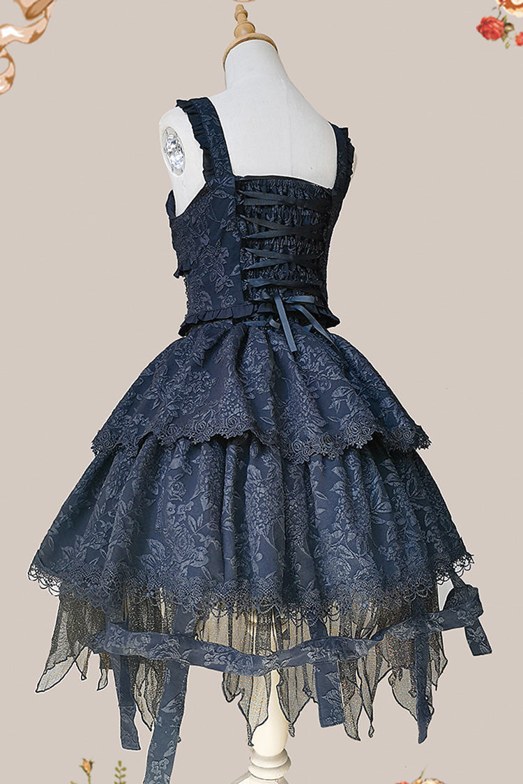 Lolita Skirt - Apprentice Witch, Black, Ruffled, Layered, Gothic Style - additional product view 11