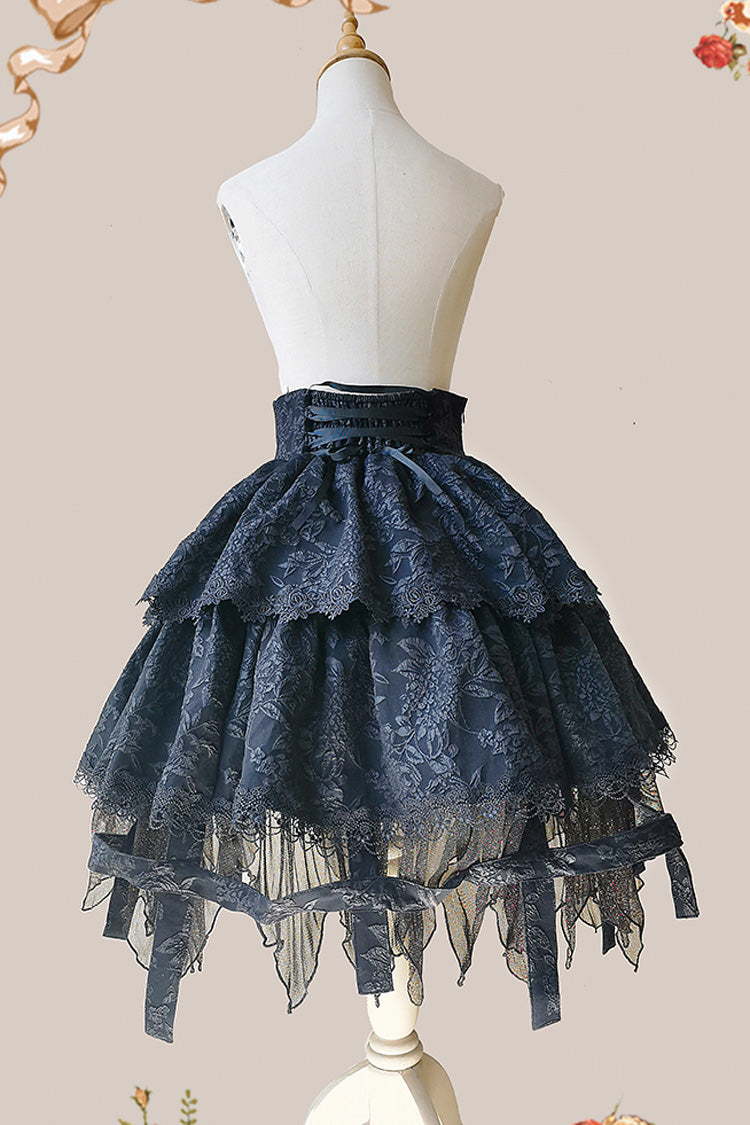 Lolita Skirt - Apprentice Witch, Black, Ruffled, Layered, Gothic Style - additional product view 14