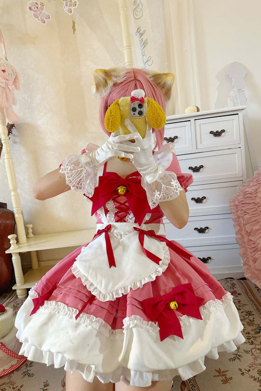 Lolita Skirt - Bell Meow, 5 Colors, Sweet Style, Bow Detail, Ruffled - main product image