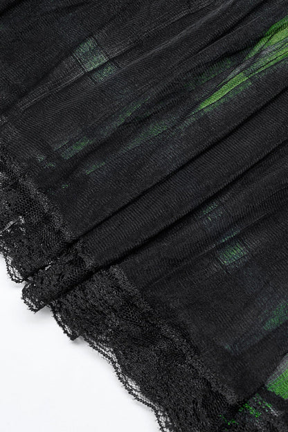 Lolita Skirt - Black/green Double Breasted, 2 Colors, Double-Breasted, Pleated - additional product view 7
