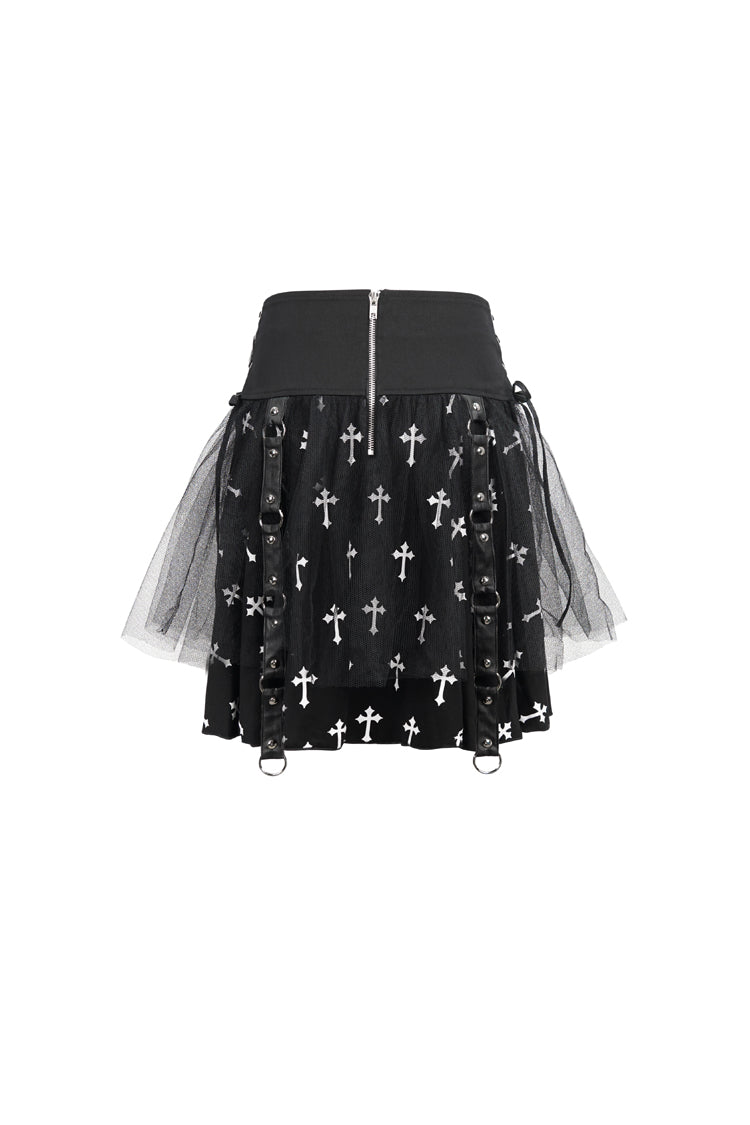 Lolita Skirt - Black/white Knitted Fabric, 2 Colors, Detachable Detail, Women's Style - additional product view 7