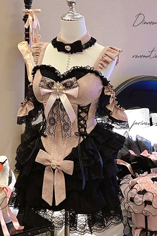 Lolita Skirt - Blackberry Lover, 2 Colors, Sweet Style, Lace Trim, Layered - additional product view 2