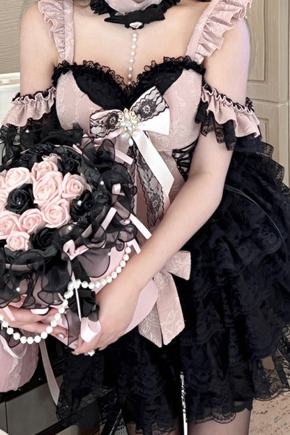 Lolita Skirt - Blackberry Lover, 2 Colors, Sweet Style, Lace Trim, Layered - additional product view 6