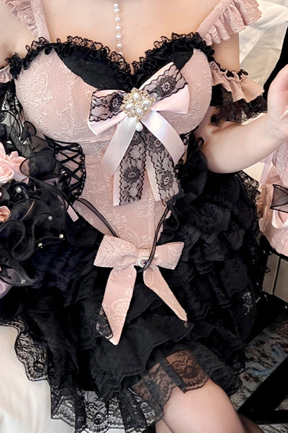 Lolita Skirt - Blackberry Lover, 2 Colors, Sweet Style, Lace Trim, Layered - additional product view 8