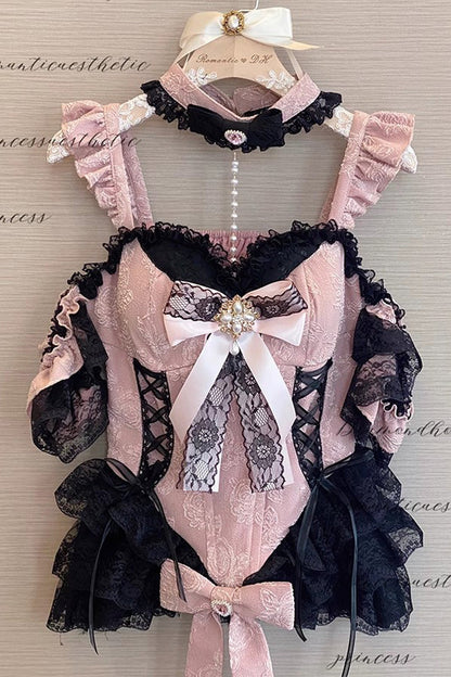 Lolita Skirt - Blackberry Lover, 2 Colors, Sweet Style, Lace Trim, Layered - additional product view 10