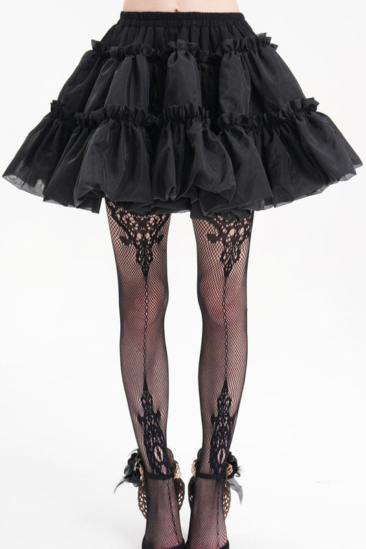 Lolita Skirt - Bubble, Black, Women's Style, Gothic Style, Ruffled - main product image
