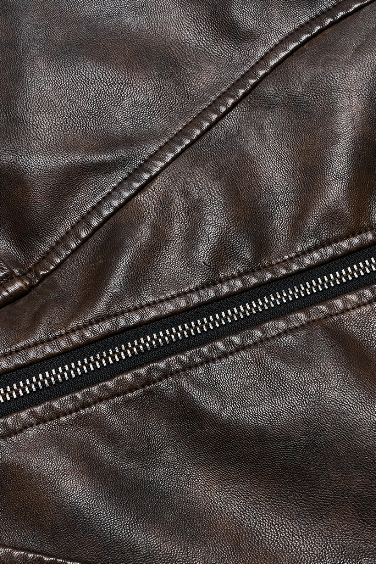 Lolita Skirt - Buckle Faux Leather Side Zipper, 2 Colors, Zipper Detail, Buckle Detail - additional product view 14