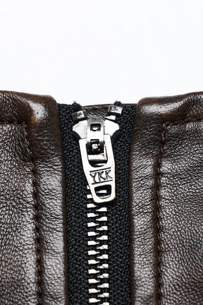 Lolita Skirt - Buckle Faux Leather Side Zipper, 2 Colors, Zipper Detail, Buckle Detail - additional product view 15