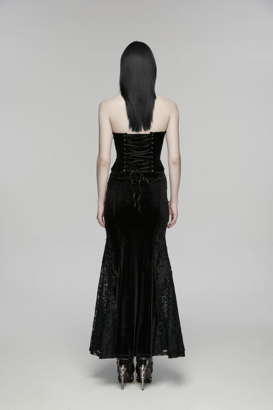 Lolita Skirt - Cut-out, Black, Women's Style, Embroidered, Gothic Style - additional product view 2
