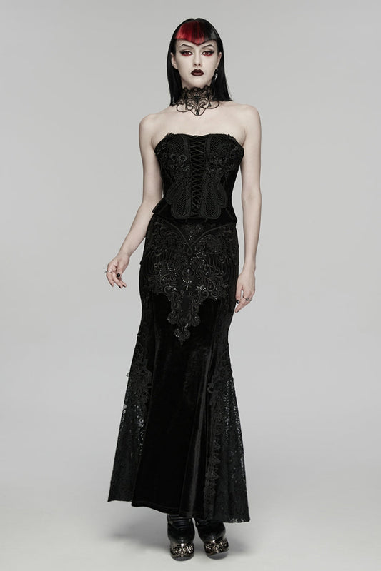 Lolita Skirt - Cut-out, Black, Women's Style, Embroidered, Gothic Style - main product image