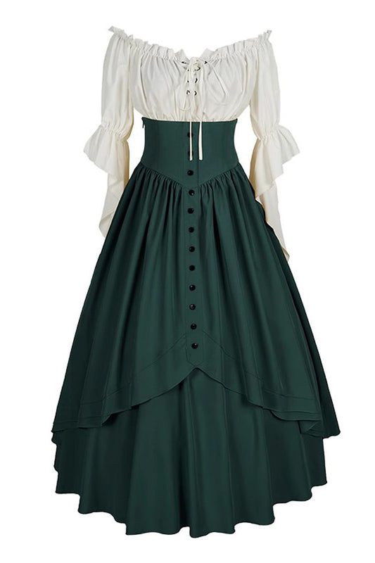 Lolita Skirt - Elegant Ruffle Victorian Colors, 8 Colors, Gothic Style, Victorian Style - S Green / M Green / L Green option