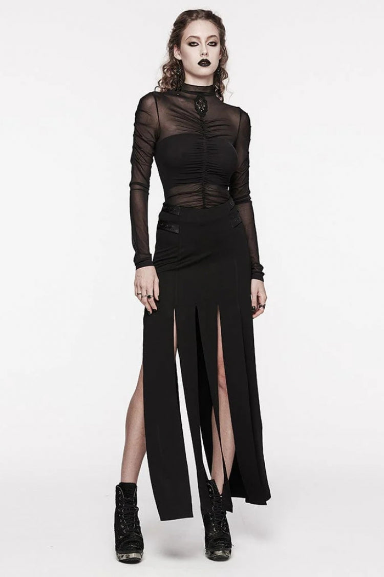 Lolita Skirt - Flowing Tassel, Black, Women's Style, Punk Style - additional product view 4