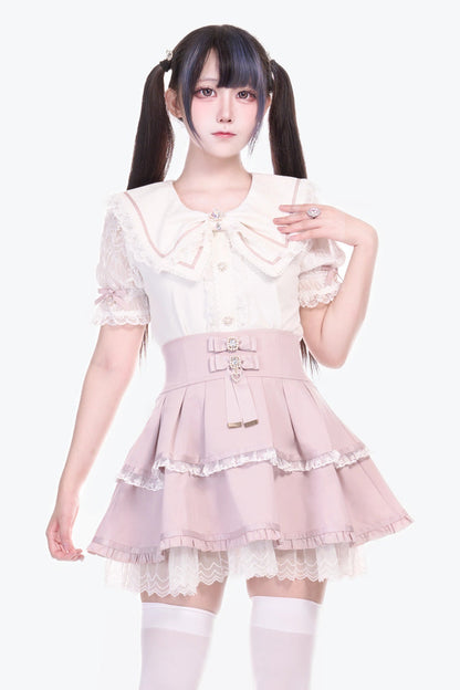 Lolita Skirt - Fruit Candy, 5 Colors, Lace Trim, Ruffled, Sweet Style - main product image