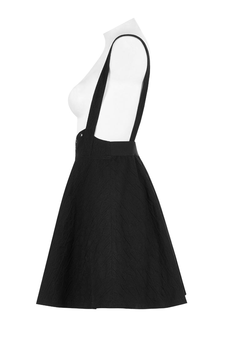 Lolita Skirt - Future Series Metal Buttonhole, Black, Buckle Detail, Women's Style - additional product view 6