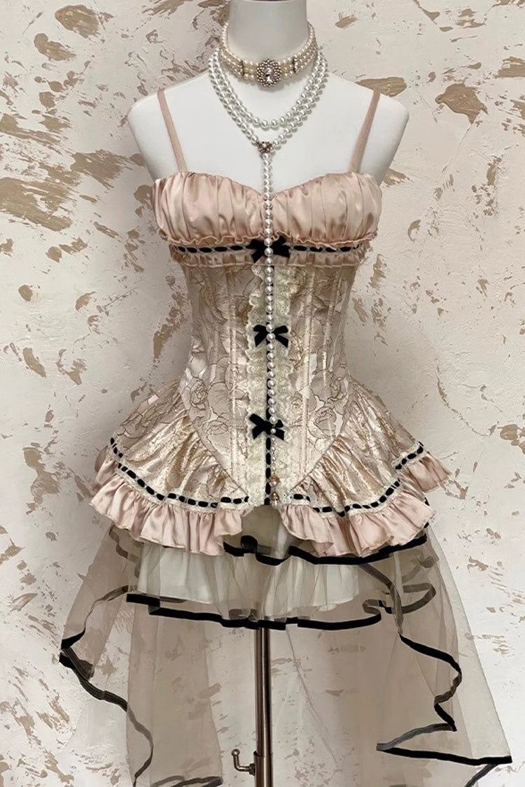 Lolita Skirt - Golden Rose, Gold, Sweet Style, Lace Trim, Ruffled - additional product view 3