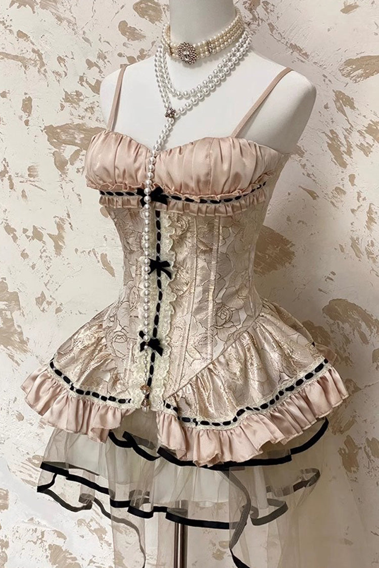 Lolita Skirt - Golden Rose, Gold, Sweet Style, Lace Trim, Ruffled - additional product view 5