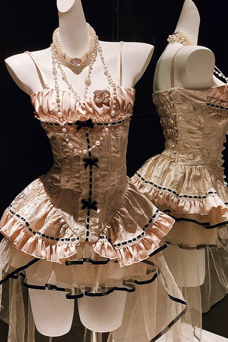 Lolita Skirt - Golden Rose, Gold, Sweet Style, Lace Trim, Ruffled - additional product view 6