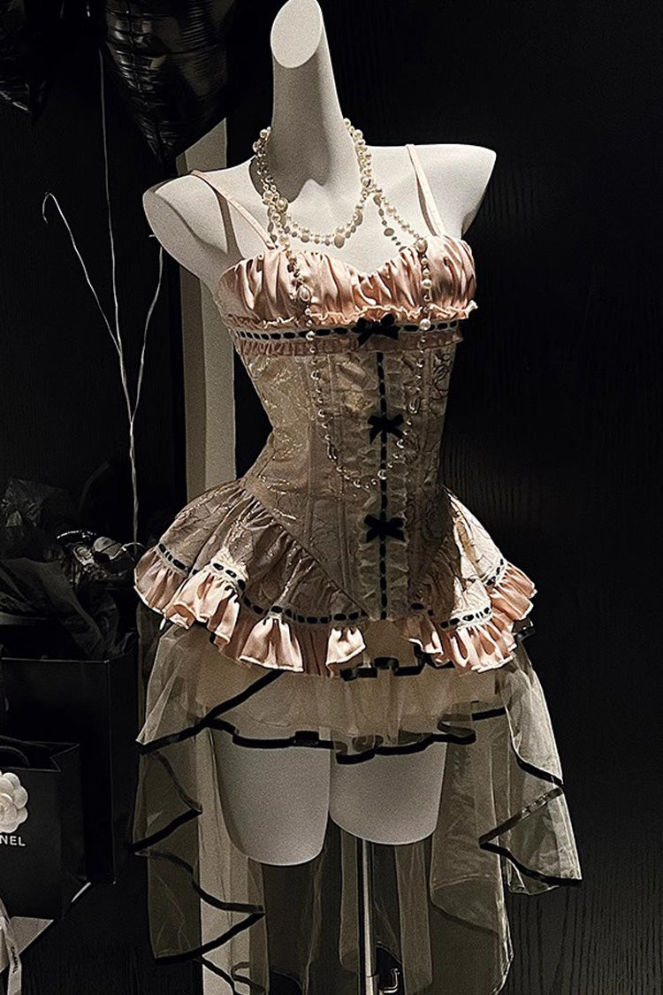 Lolita Skirt - Golden Rose, Gold, Sweet Style, Lace Trim, Ruffled - additional product view 7
