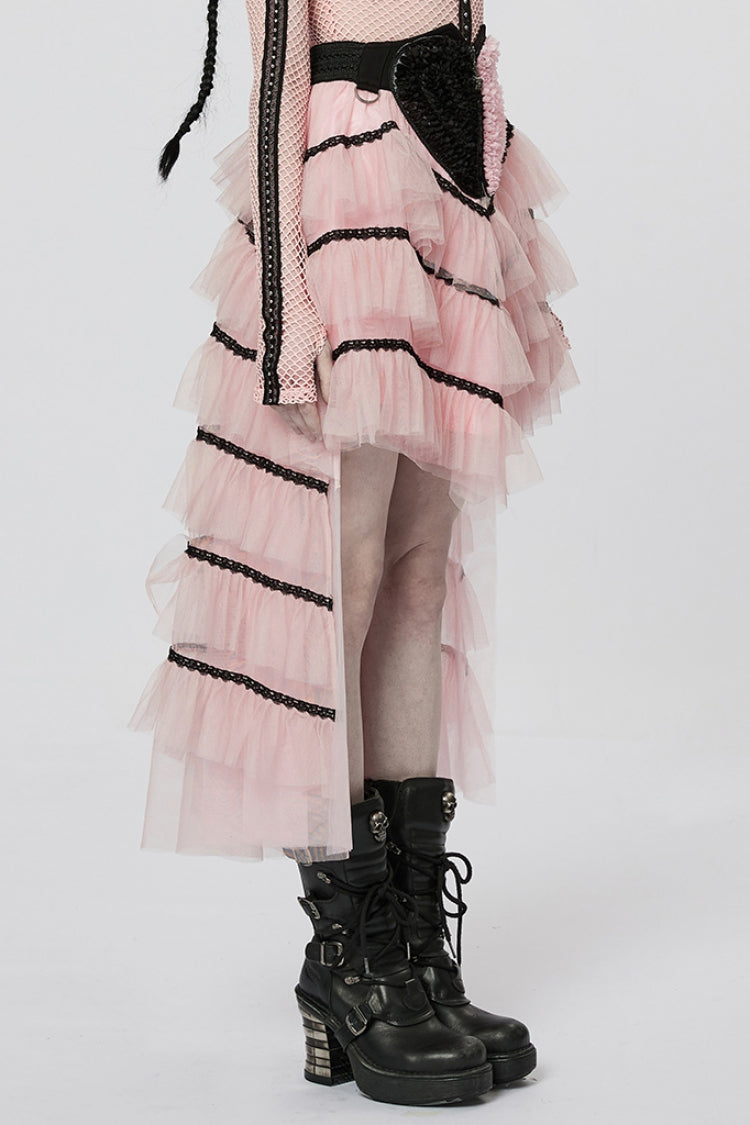 Lolita Skirt - Heart, 2 Colors, Zipper Detail, Women's Style, Embroidered - additional product view 2